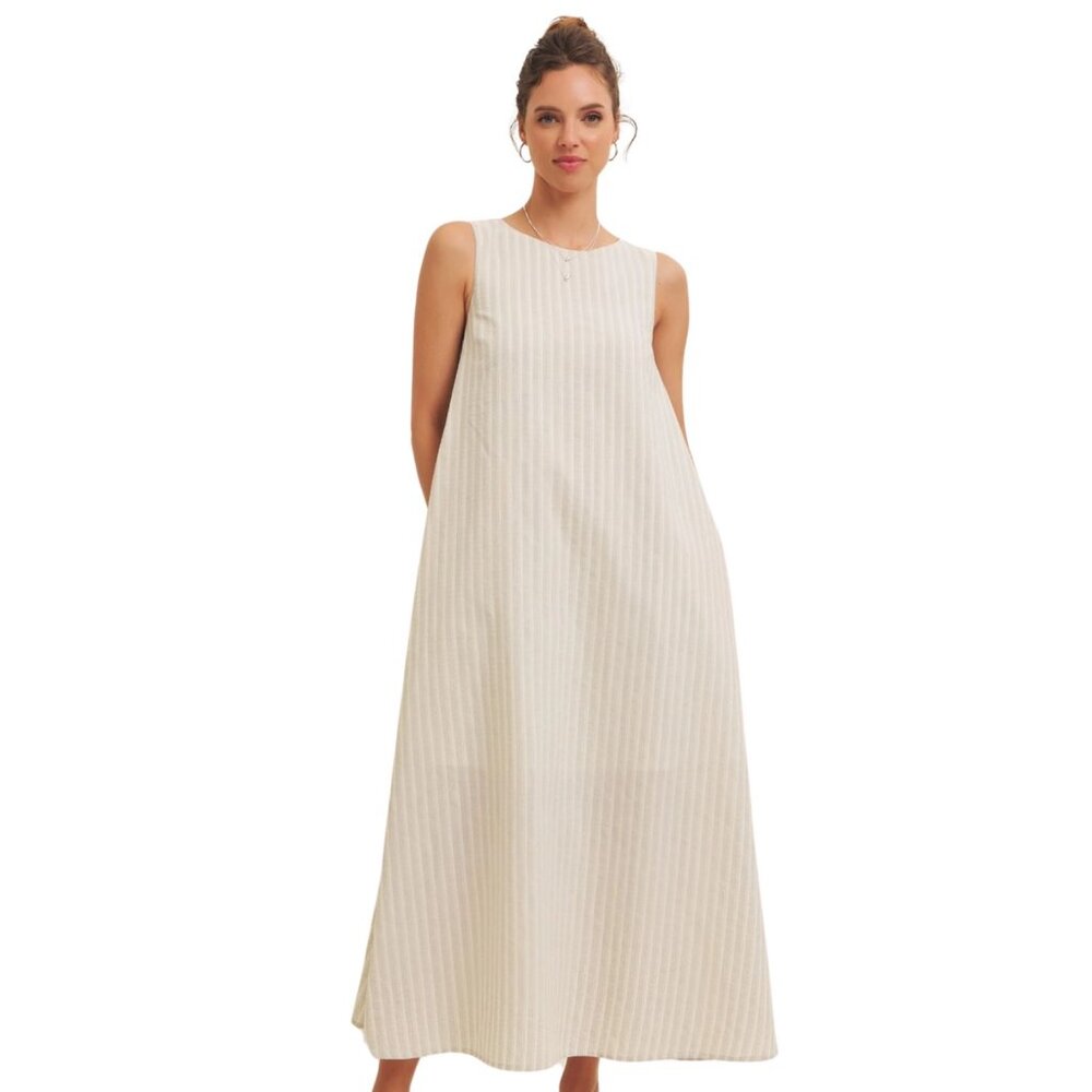 Cotton Stripe Maxi Dress